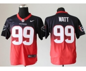 nike nfl jerseys houston texans #99 watt blue-red[Elite drift fashion][second version]