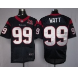nike nfl jerseys houston texans #99 watt blue[10th patch elite]
