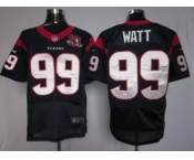 nike nfl jerseys houston texans #99 watt blue[10th patch elite]