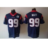 nike nfl jerseys houston texans #99 watt blue[Elite 50th Patch]