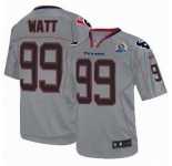 nike nfl jerseys houston texans #99 watt grey[Elite lights out 50th Patch]