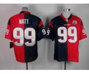 nike nfl jerseys houston texans #99 watt red-blue[Elite split 50th Patch]