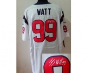 nike nfl jerseys houston texans #99 watt white[Elite signature]