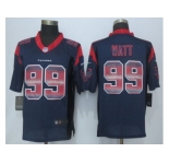 2015 new nike houston texans #99 watt navy blue strobe jerseys[limited]