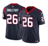 Men Houston Texans #26 Devin Singletary Navy 2023 F U S E Vapor Untouchable Stitched Football Jersey