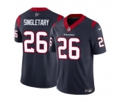 Men Houston Texans #26 Devin Singletary Navy 2023 F U S E Vapor Untouchable Stitched Football Jersey