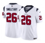 Men Houston Texans #26 Devin Singletary White 2023 F U S E Vapor Untouchable Stitched Football Jersey