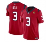 Men Houston Texans #3 Tank Dell Red 2023 F U S E With John Madden Patch Vapor Limited Stitched Football Jersey