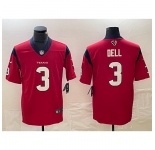 Men Houston Texans #3 Tank Dell Red Vapor Untouchable Stitched Football Jersey