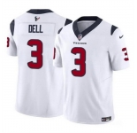 Men Houston Texans #3 Tank Dell White 2023 F U S E Vapor Untouchable Stitched Football Jersey