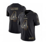 Men Houston Texans #4 Deshaun Watson Black Golden Edition 2019 Vapor Untouchable Limited Jersey