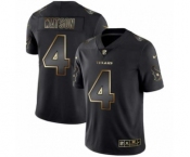 Men Houston Texans #4 Deshaun Watson Black Golden Edition 2019 Vapor Untouchable Limited Jersey