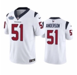 Men Houston Texans #51 Will Anderson Jr White 2023 F U S E With Prem1ere Patch Vapor Untouchable Limited Stitched Football Jersey