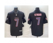 Men Houston Texans #7 C J Stroud Black Fashion With Patch Vapor Untouchable Limited Stitched Football Jersey