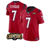 Men Houston Texans #7 C J Stroud Red 2023 F U S E AFC South Champions Patch Vapor Untouchable Limited Stitched Football Jersey
