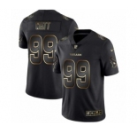 Men Houston Texans #99 J.J. Watt Black Golden Edition 2019 Vapor Untouchable Limited Jersey