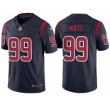 Men Houston Texans #99 J.J. Watt Navy Color Rush Limited Jersey