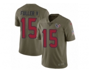 Men Nike Houston Texans #15 Will Fuller V Limited Olive 2017 Salute to Service NFL Jersey