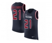 Men Nike Houston Texans #21 Marcus Gilchrist Navy Blue Rush Player Name & Number Tank Top NFL Jersey