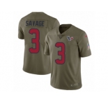 Men Nike Houston Texans #3 Tom Savage Limited Olive 2017 Salute to Service NFL Jersey