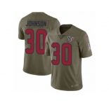 Men Nike Houston Texans #30 Kevin Johnson Limited Olive 2017 Salute to Service NFL Jersey
