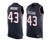 Men Nike Houston Texans #43 Corey Moore Limited Navy Blue Player Name & Number Tank Top NFL Jersey