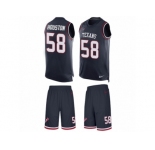 Men Nike Houston Texans #58 Lamarr Houston Limited Navy Blue Tank Top Suit NFL Jersey