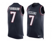 Men Nike Houston Texans #7 Kaimi Fairbairn Limited Navy Blue Player Name & Number Tank Top NFL Jersey