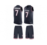 Men Nike Houston Texans #7 Kaimi Fairbairn Limited Navy Blue Tank Top Suit NFL Jersey