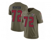 Men Nike Houston Texans #72 Derek Newton Limited Olive 2017 Salute to Service NFL Jersey