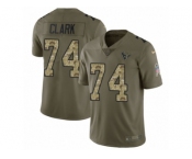 Men Nike Houston Texans #74 Chris Clark Limited Olive Camo 2017 Salute to Service NFL Jersey
