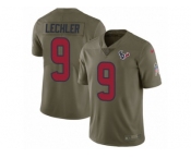 Men Nike Houston Texans #9 Shane Lechler Limited Olive 2017 Salute to Service NFL Jersey