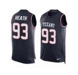 Men Nike Houston Texans #93 Joel Heath Limited Navy Blue Player Name & Number Tank Top NFL Jersey