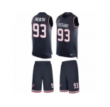 Men Nike Houston Texans #93 Joel Heath Limited Navy Blue Tank Top Suit NFL Jersey