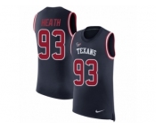 Men Nike Houston Texans #93 Joel Heath Navy Blue Rush Player Name & Number Tank Top NFL Jersey