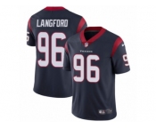 Men Nike Houston Texans #96 Kendall Langford Navy Blue Team Color Vapor Untouchable Limited Player NFL Jersey