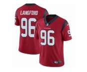 Men Nike Houston Texans #96 Kendall Langford Red Alternate Vapor Untouchable Limited Player NFL Jersey