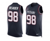 Men Nike Houston Texans #98 D.J. Reader Limited Navy Blue Player Name & Number Tank Top NFL Jersey