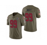 Men Nike Houston Texans #99 J.J. Watt Olive 2017 Salute to Service Limited Jerseys