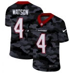 Men Nike Men's Houston Texans #4 Watson 2020 Nike Camo Salute to Service Limited Jersey