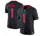 Men's Houston Texans #1 Stefon Diggs Navy 2024 2nd Alternate F.U.S.E Vapor Football Stitched Jersey