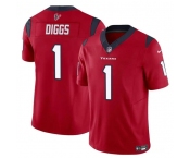 Men's Houston Texans #1 Stefon Diggs Red 2024 F.U.S.E Vapor Untouchable Limited Football Stitched Jersey