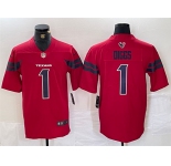 Men's Houston Texans #1 Stefon Diggs Red Vapor Untouchable Stitched Football Jersey