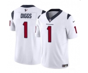 Men's Houston Texans #1 Stefon Diggs White 2024 F.U.S.E Vapor Untouchable Limited Football Stitched Jersey