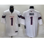 Men's Houston Texans #1 Stefon Diggs White Vapor Untouchable Stitched Football Jersey