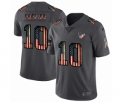 Men's Houston Texans #10 DeAndre Hopkins Limited Black USA Flag 2019 Salute To Service Football Jersey
