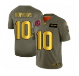 Men's Houston Texans #10 DeAndre Hopkins Limited Olive Gold 2019 Salute to Service Football Jersey