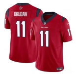 Men's Houston Texans #11 Jeff Okudah Red 2024 F.U.S.E. Vapor Untouchable Football Stitched Jersey