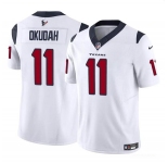 Men's Houston Texans #11 Jeff Okudah White 2024 F.U.S.E. Vapor Untouchable Football Stitched Jersey