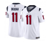 Men's Houston Texans #11 Jeff Okudah White 2024 F.U.S.E. Vapor Untouchable Football Stitched Jersey